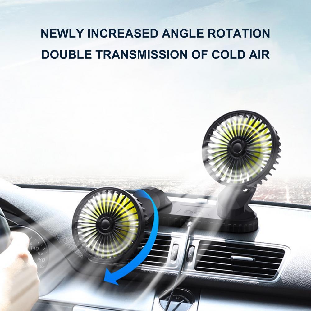 Car Dashboard Double USB Cooling Fan | Stornfield