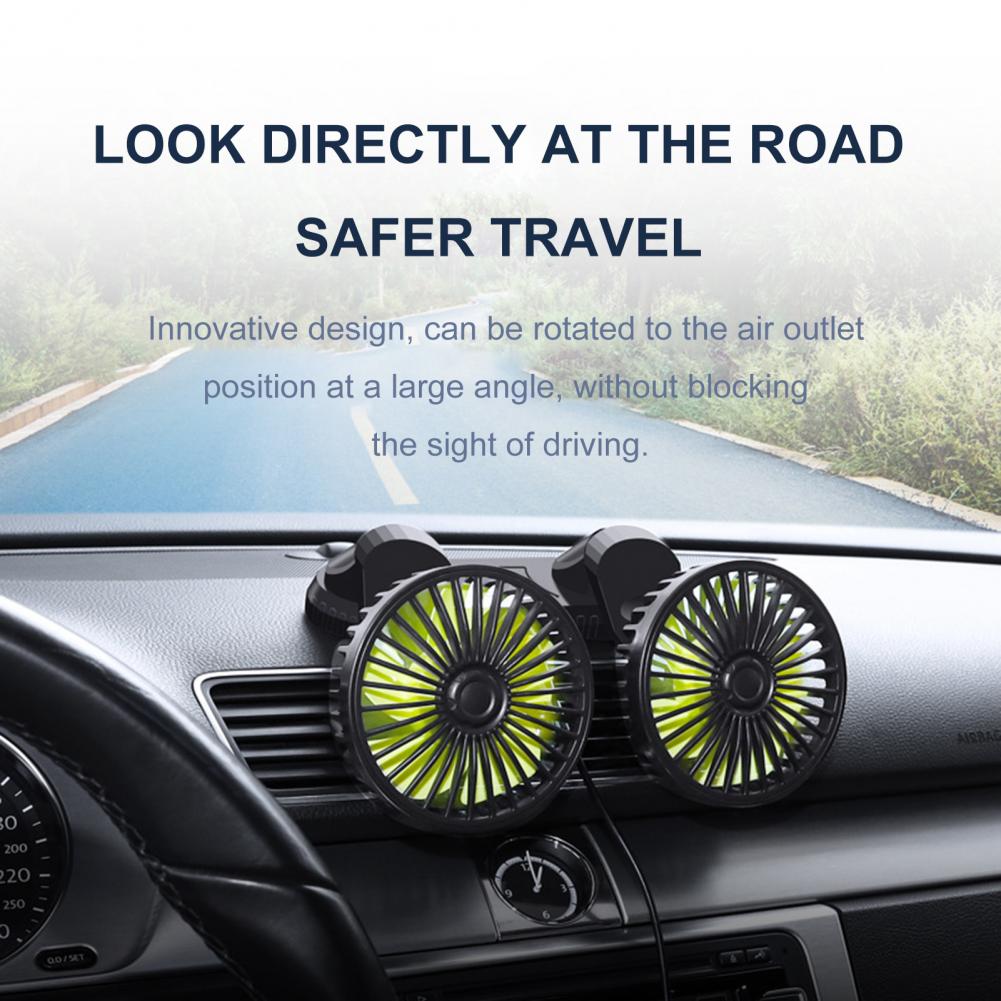 Car Dashboard Double USB Cooling Fan | Stornfield