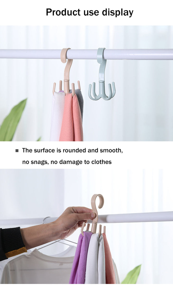Rotating Four-Claw Wardrobe Organizer Hanger | Stornfield