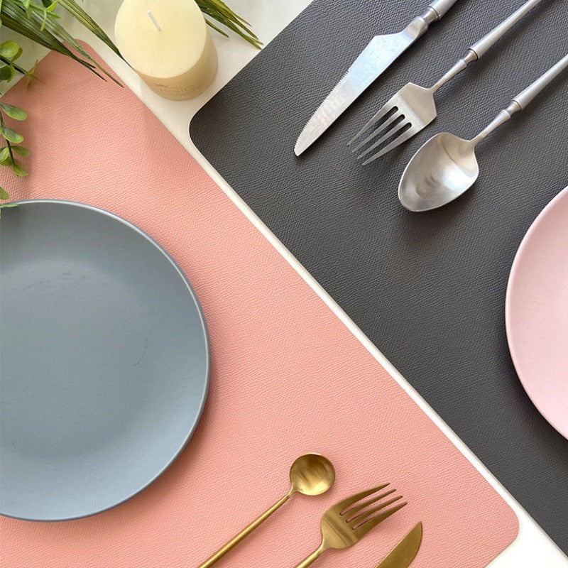 Stornfield | Modern Rectangular Waterproof PU Leather Placemats