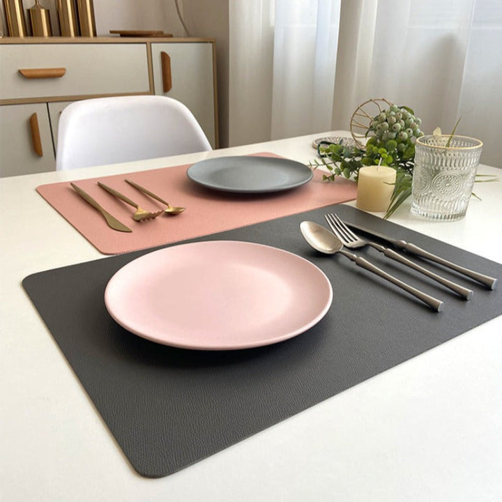 Stornfield | Modern Rectangular Waterproof PU Leather Placemats