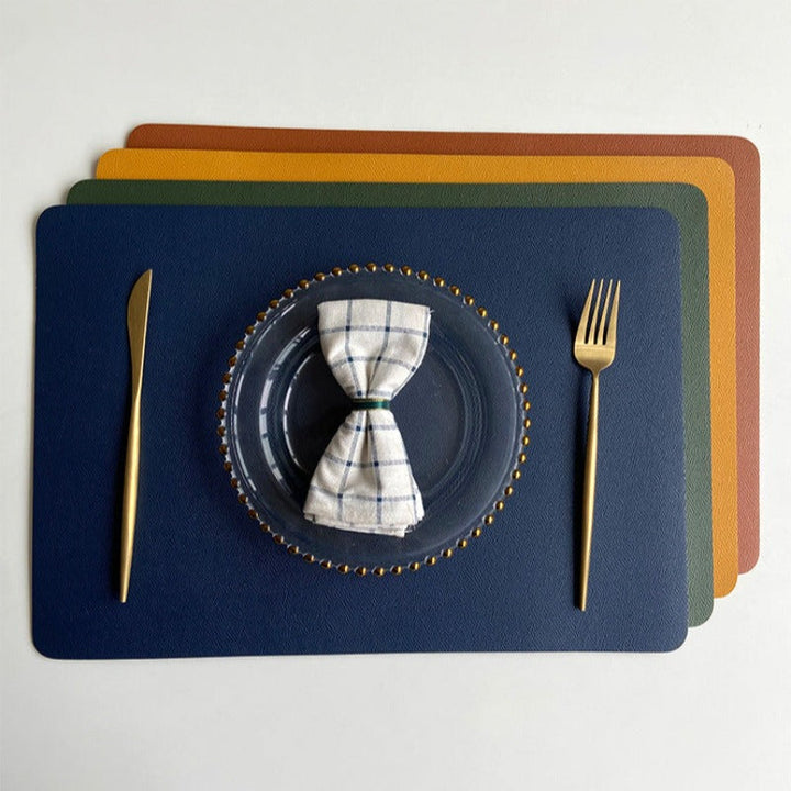 Stornfield | Modern Rectangular Waterproof PU Leather Placemats