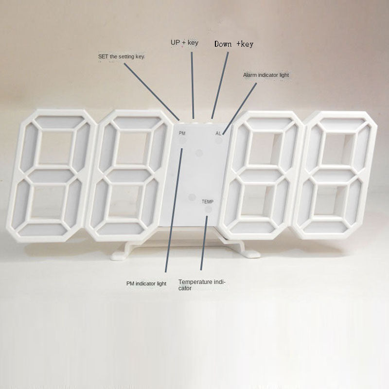 3D LED Modern Digital Alarm Wall Clock | Stornfield