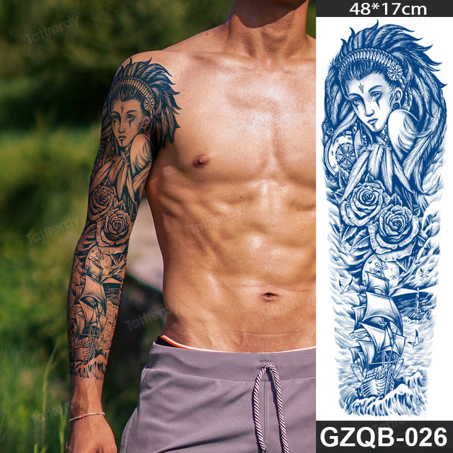 Stornfield | Life Meaning Full Sleeve Semi-Permanent Tattoo