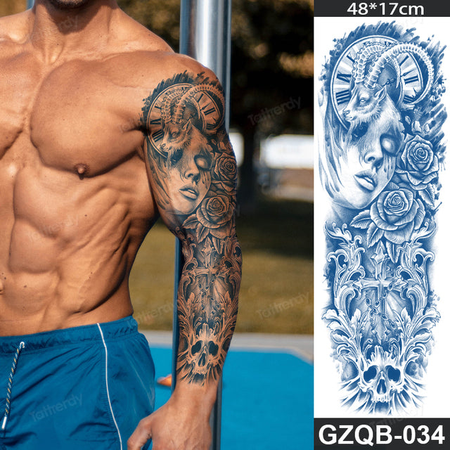 Stornfield | Life Meaning Full Sleeve Semi-Permanent Tattoo
