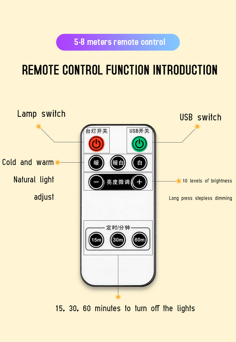Remote Control Luminous Night Light | Stornfield