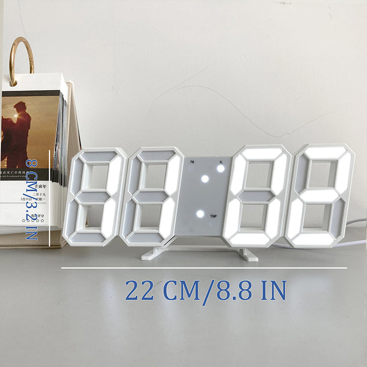 3D LED Modern Digital Alarm Wall Clock | Stornfield
