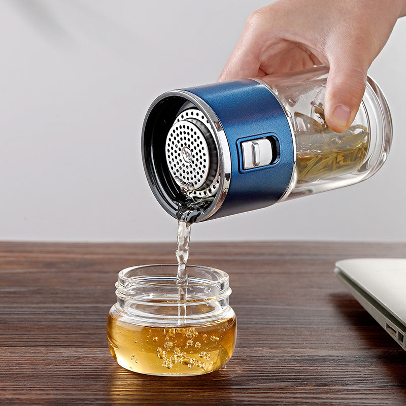Stornfield | Double Wall Glass Tea Infuser Bottle