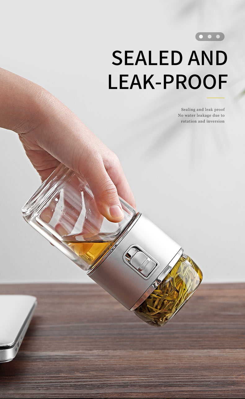 Stornfield | Double Wall Glass Tea Infuser Bottle