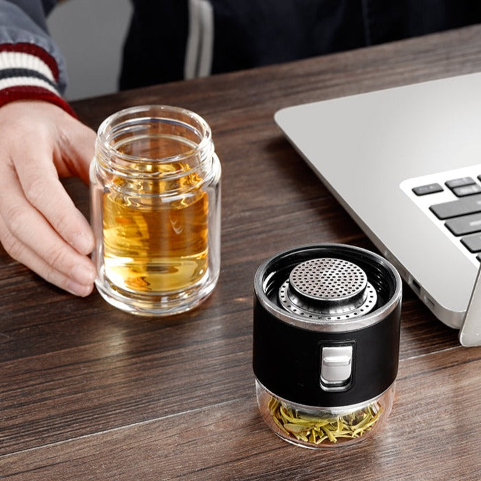 Stornfield | Double Wall Glass Tea Infuser Bottle
