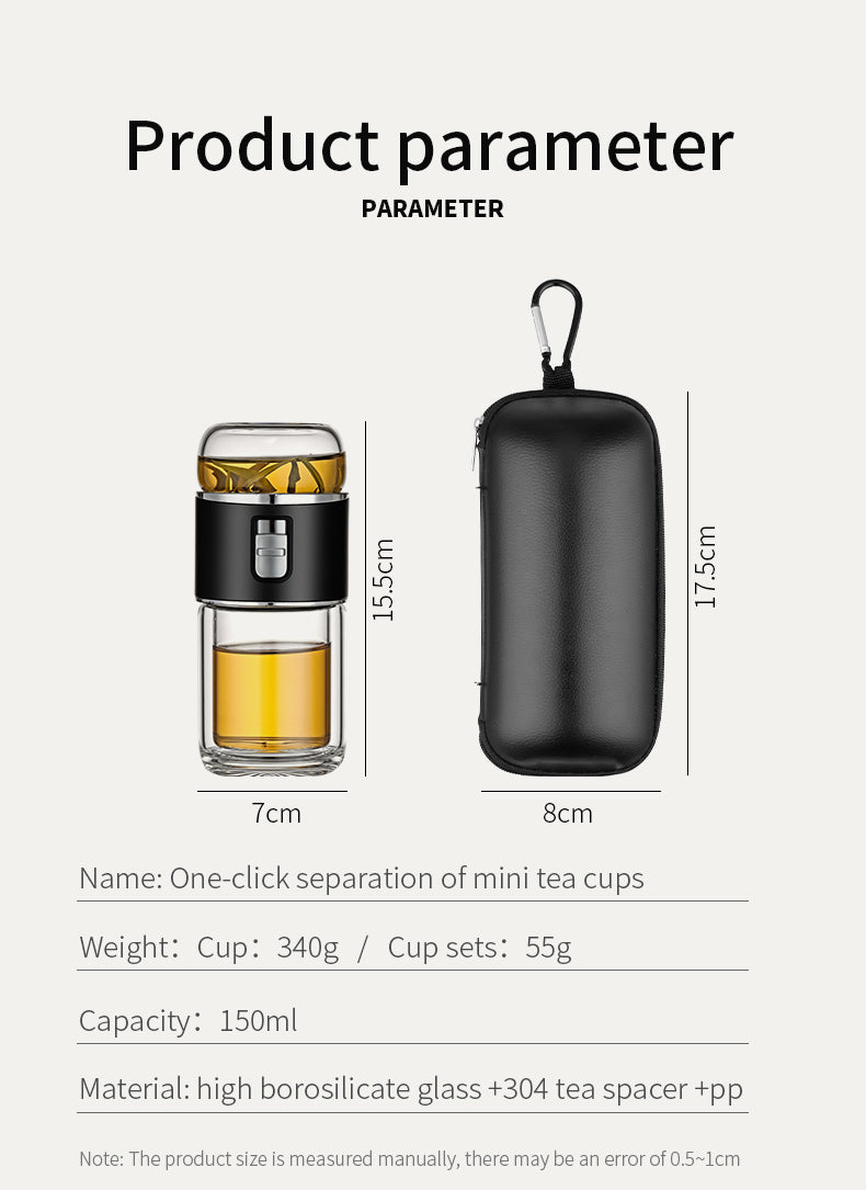 Stornfield | Double Wall Glass Tea Infuser Bottle