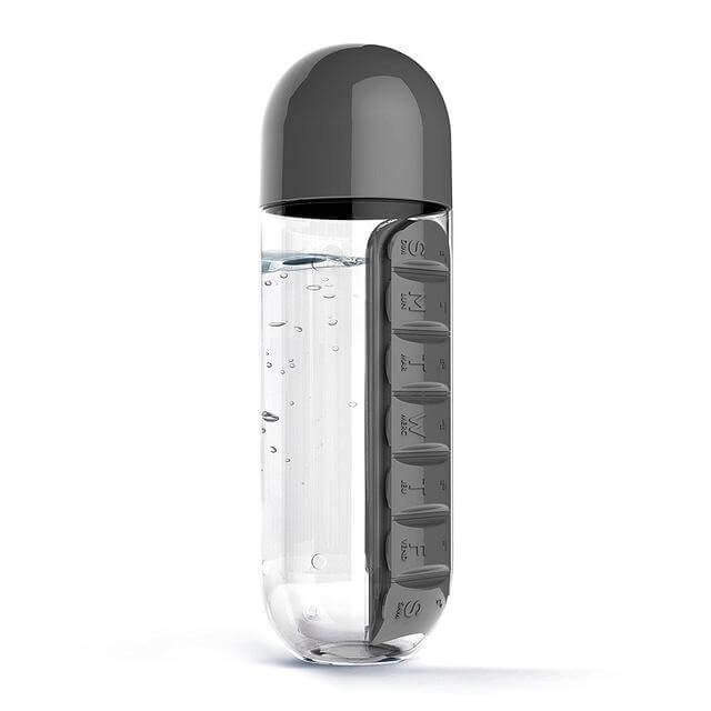 Water Bottle Daily Pill Organizer | Stonrfield