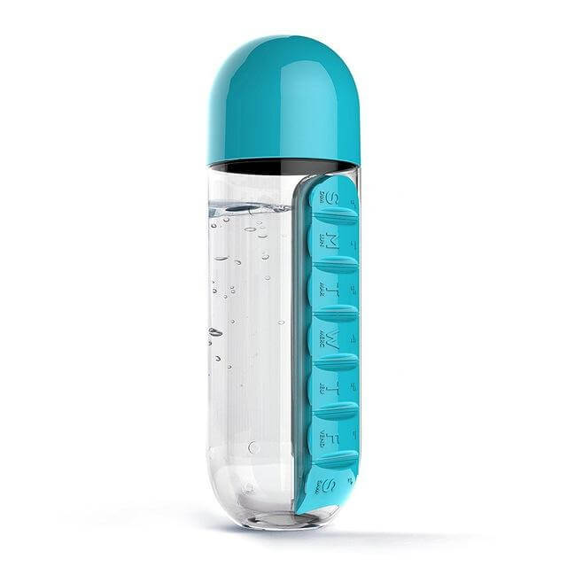 Water Bottle Daily Pill Organizer | Stonrfield