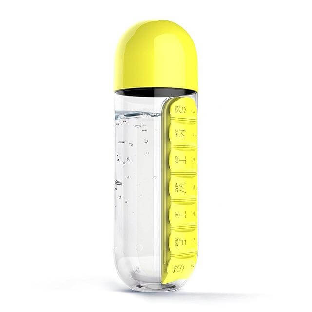 Water Bottle Daily Pill Organizer | Stonrfield