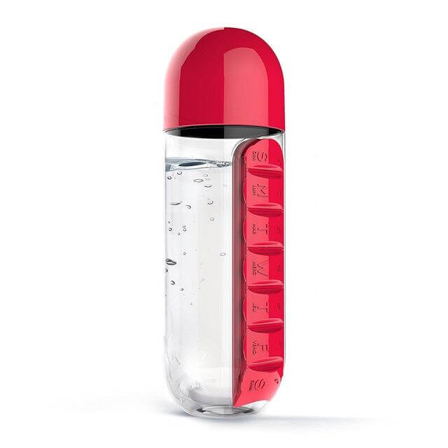 Water Bottle Daily Pill Organizer | Stonrfield