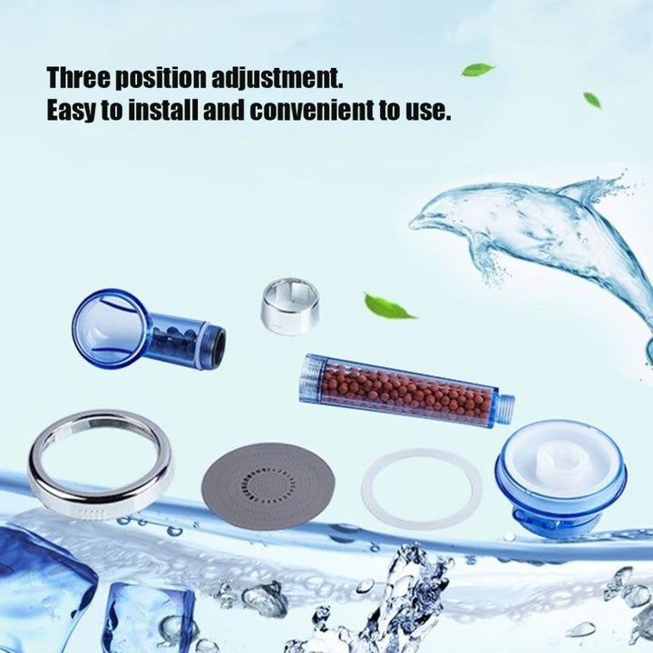 Spa Filtered Water Saving Adjustable Shower Head with Three Modes | Stornfield