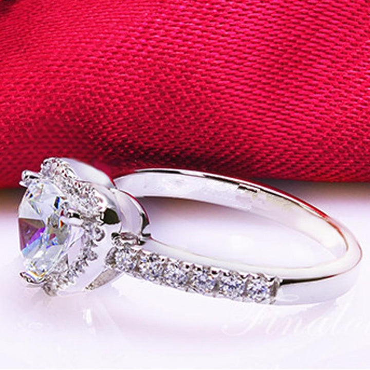 Silver Plated Crystal Love Heart Shaped Ring | Stornfield