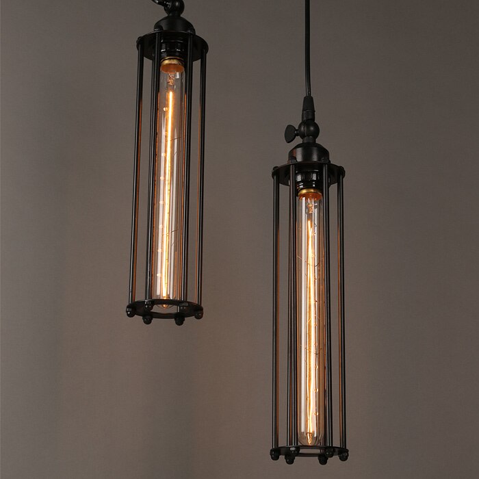 Stornfield | Vintage Farmhouse Style Pendant Light - Iron Cage Style Hanging Lamp