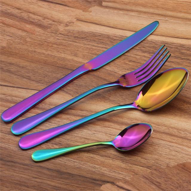 Prismatic Rainbow Cutlery (4-Piece Set) | Stornfield