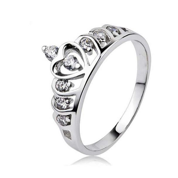 Princess Crown Ring 925 Silver Austrian Crystal | Stornfield