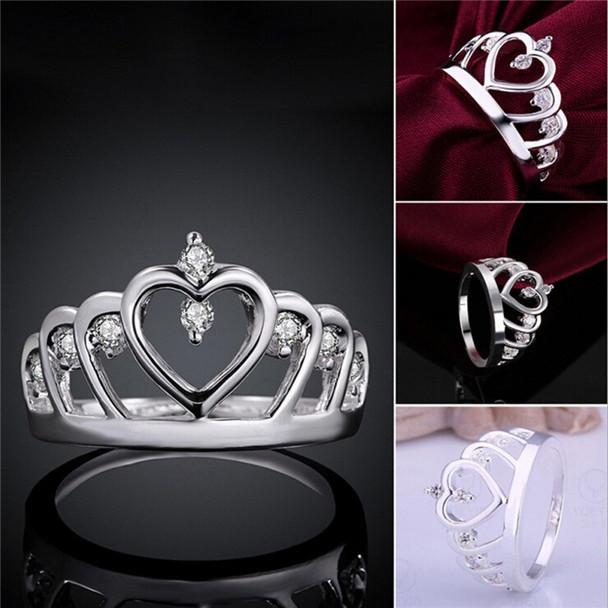 Princess Crown Ring 925 Silver Austrian Crystal | Stornfield