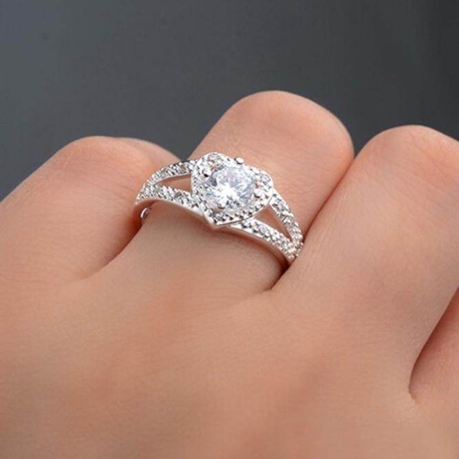 Sterling Silver Crystal Heart Ring | Stornfield