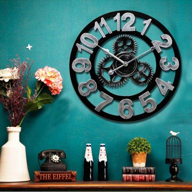 Handmade Oversized 3D Retro Decorative Wall Clock | Stornfield