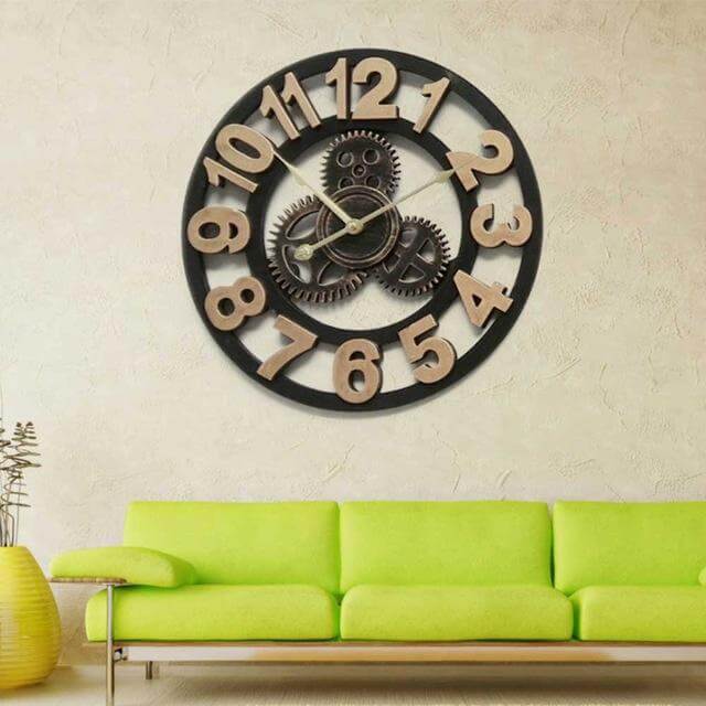 Handmade Oversized 3D Retro Decorative Wall Clock | Stornfield