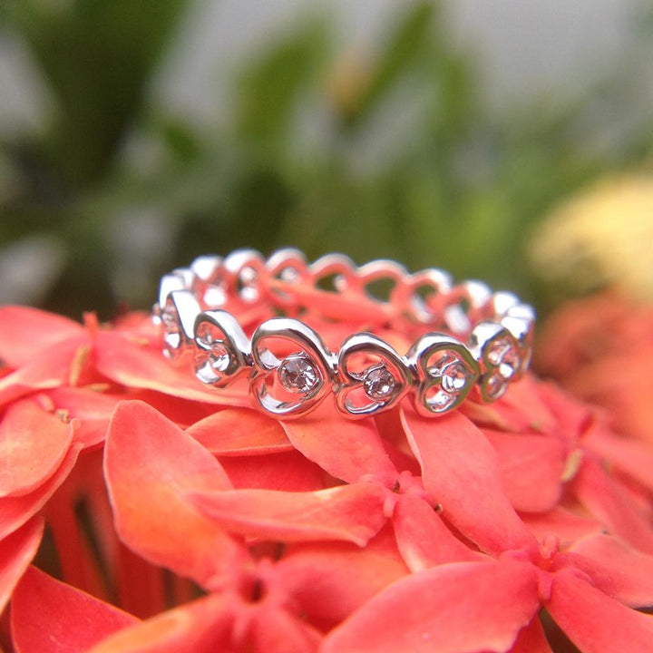 Heart Chain Ring Crystal | Stornfield
