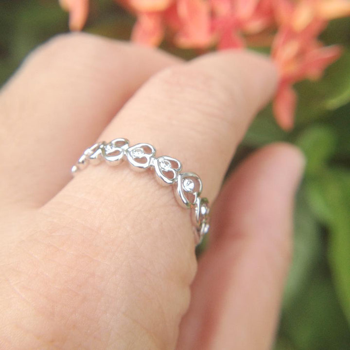 Heart Chain Ring Crystal | Stornfield