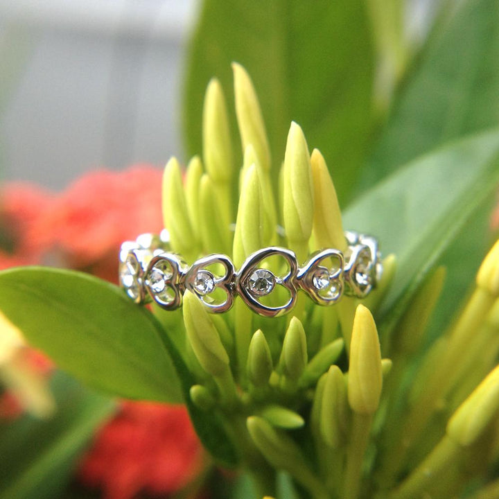 Heart Chain Ring Crystal | Stornfield