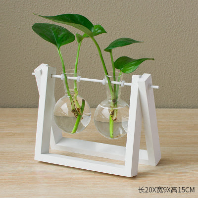 Decorative  Wooden Vase With Wooden Tray | Stornfield