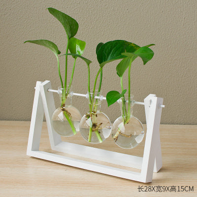 Decorative  Wooden Vase With Wooden Tray | Stornfield