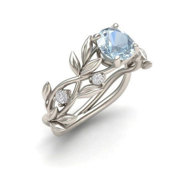 Vine Leaf Crystal Flower Vintage Ring | Stornfield