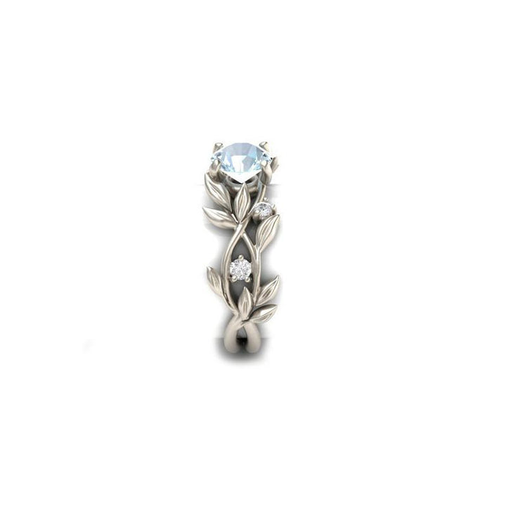 Vine Leaf Crystal Flower Vintage Ring | Stornfield