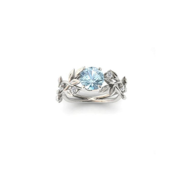 Vine Leaf Crystal Flower Vintage Ring | Stornfield