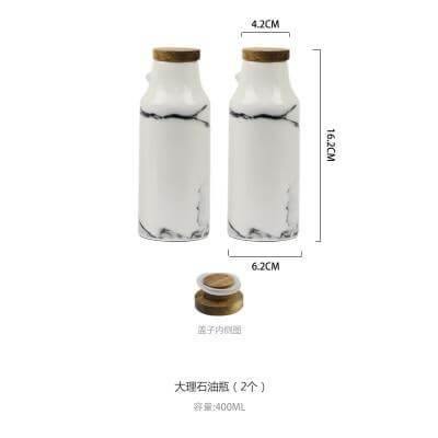 Ceramic Salt And Pepper Oil Bottle Set | Stonrfield