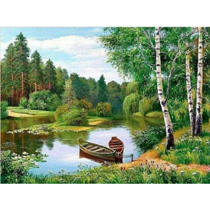 Rowboats on the Lake - GemPaint Kit | Stornfield