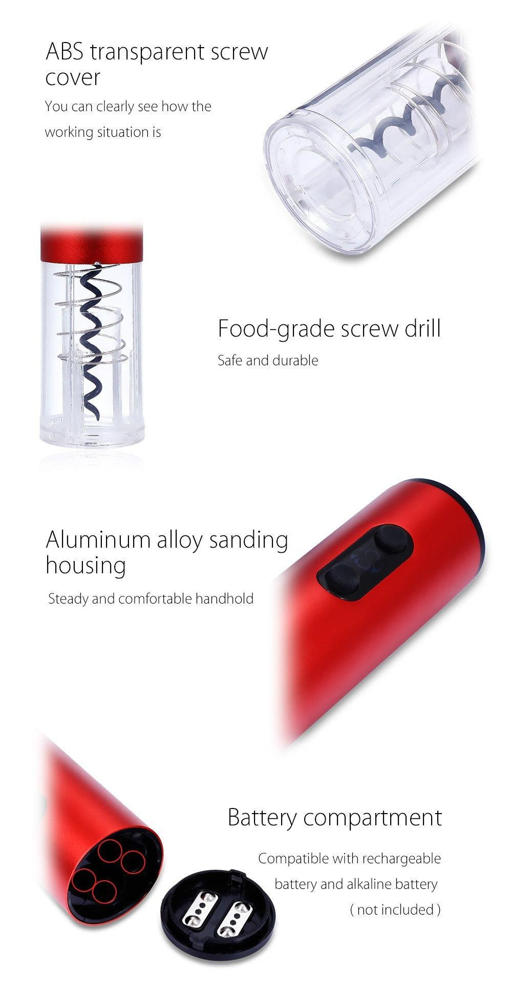Electric Cordless Wine Bottle Opener | Stornfield