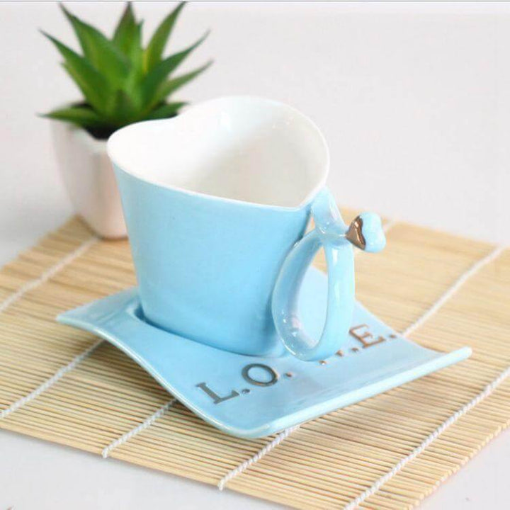 Stornfield | Cute Heart Shaped Ceramic Coffee Mug
