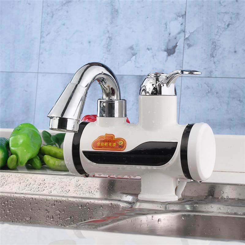 Mounted Plastics Deck White LED Digital Tankless Electric Instant Faucet | Stornfield