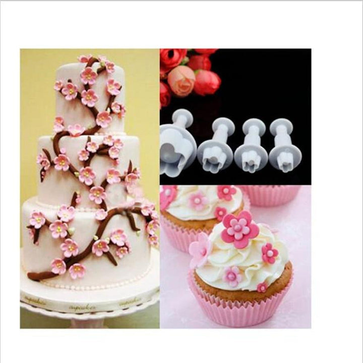 4 Piece Set - Plum Flower Shape Pastry Decorating Tools | Stornfield