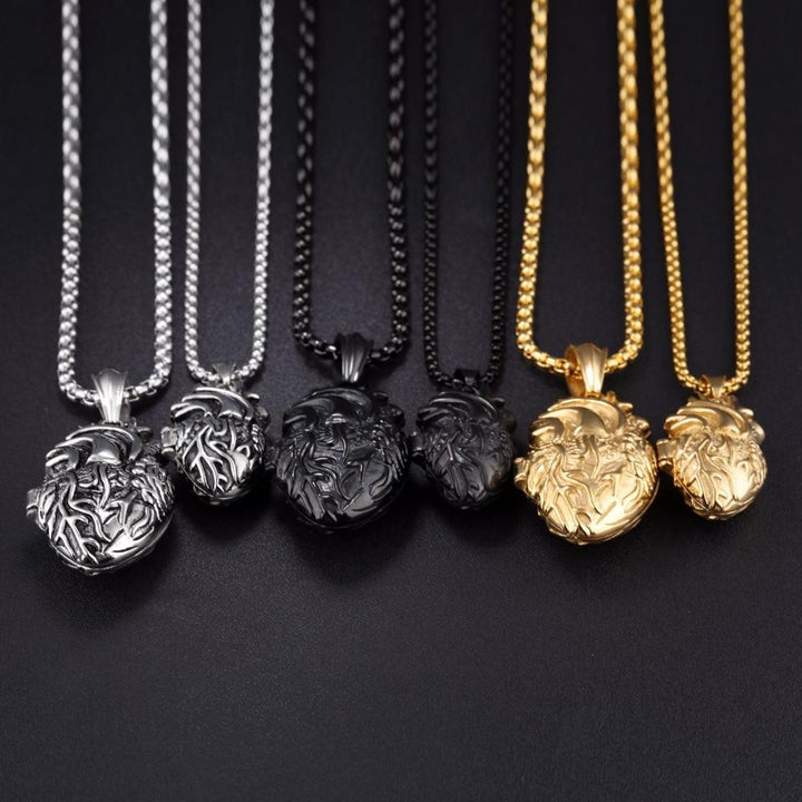 3D Anatomically Correct Heart Charm Necklace | Stornfield