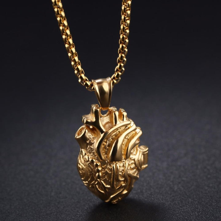 3D Anatomically Correct Heart Charm Necklace | Stornfield