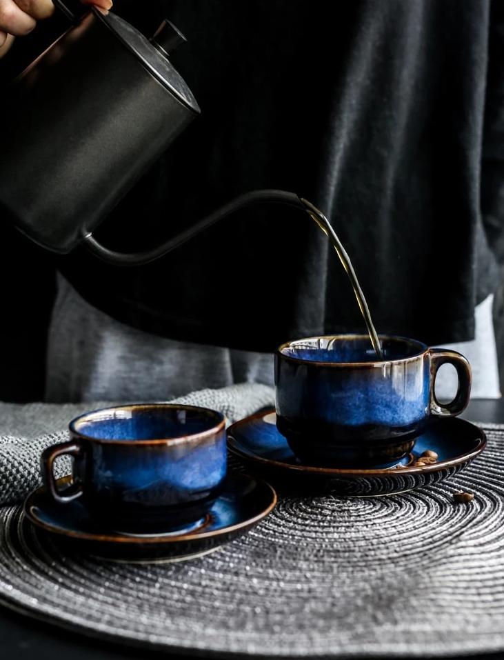 Cat Eye Blue Ceramic Mug | Stornfield