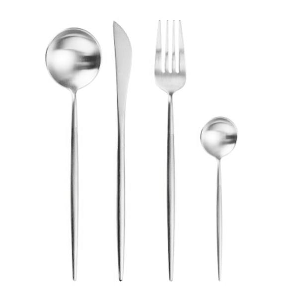 Silver Stainless Steel Cutlery Set | Stornfield