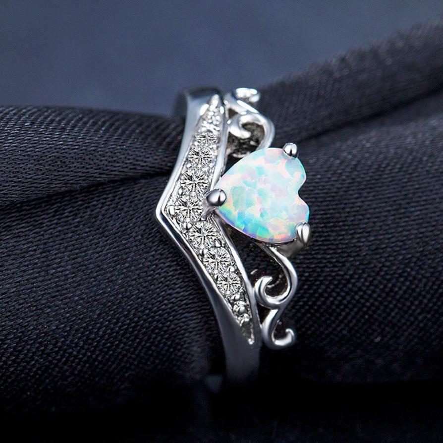 Oval Cut Heart Fire Opal Ring | Stornfield