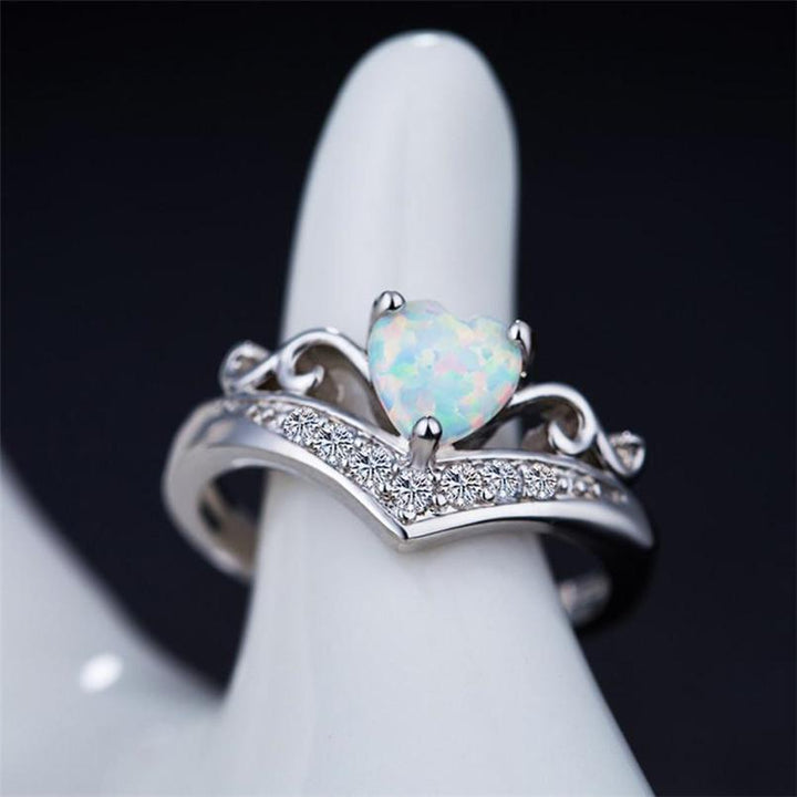 Oval Cut Heart Fire Opal Ring | Stornfield