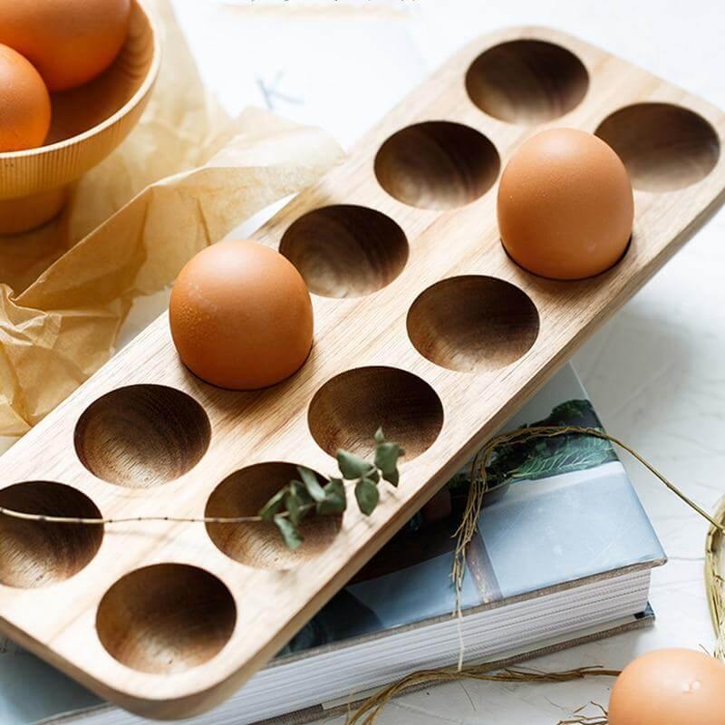 Wooden Japanese Style Egg Storage Box | Stonrfield