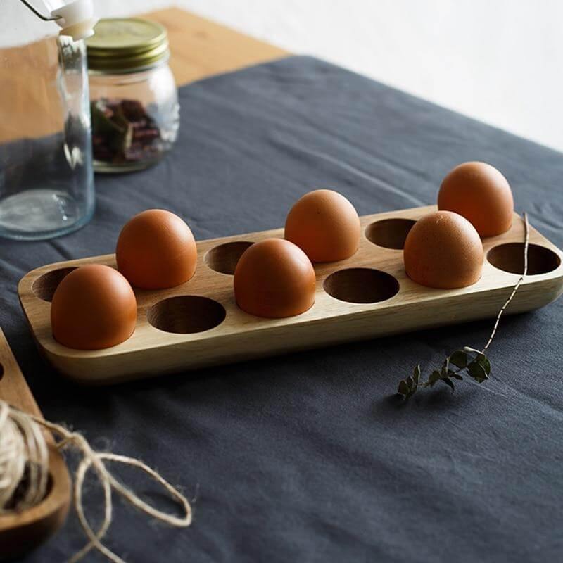 Wooden Japanese Style Egg Storage Box | Stonrfield